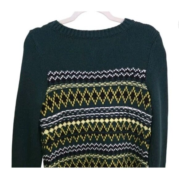 Talbots Diamond Fair Isle Crewneck Sweater - Picture 6 of 9
